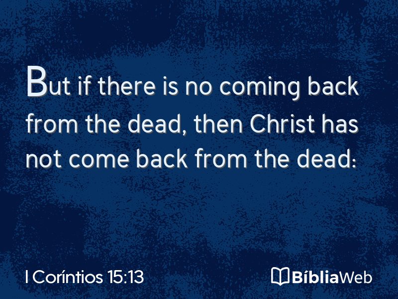 I Coríntios 15:13 em imagem para compartilhar
