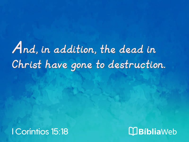 I Coríntios 15:18 em imagem para compartilhar