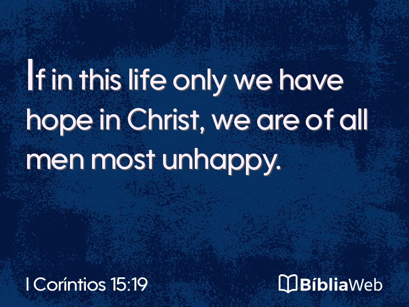 I Coríntios 15:19 em imagem para compartilhar