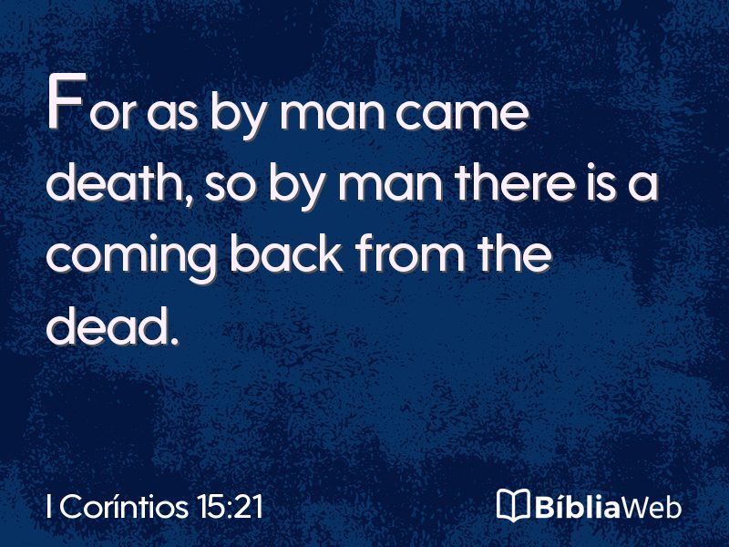 I Coríntios 15:21 em imagem para compartilhar