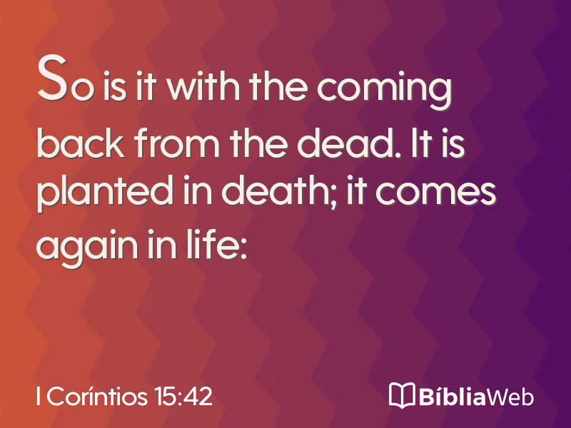 I Coríntios 15:42 em imagem para compartilhar
