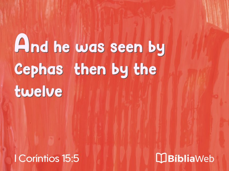 I Coríntios 15:5 em imagem para compartilhar