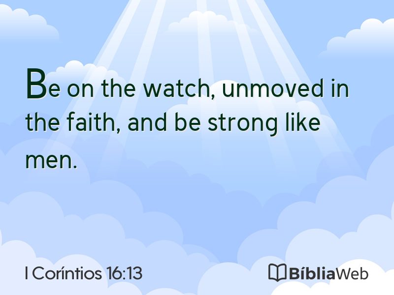 I Coríntios 16:13 em imagem para compartilhar