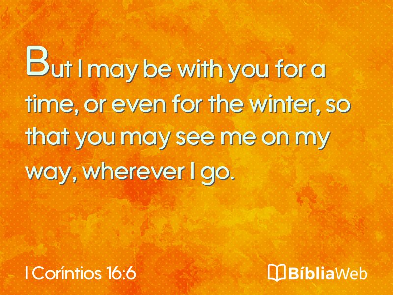 I Coríntios 16:6 em imagem para compartilhar