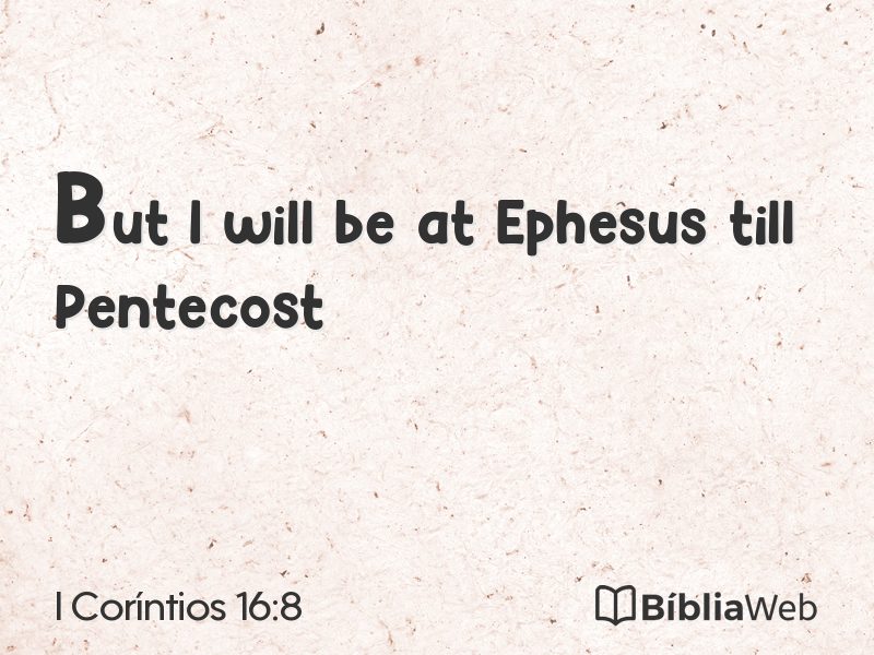 I Coríntios 16:8 em imagem para compartilhar