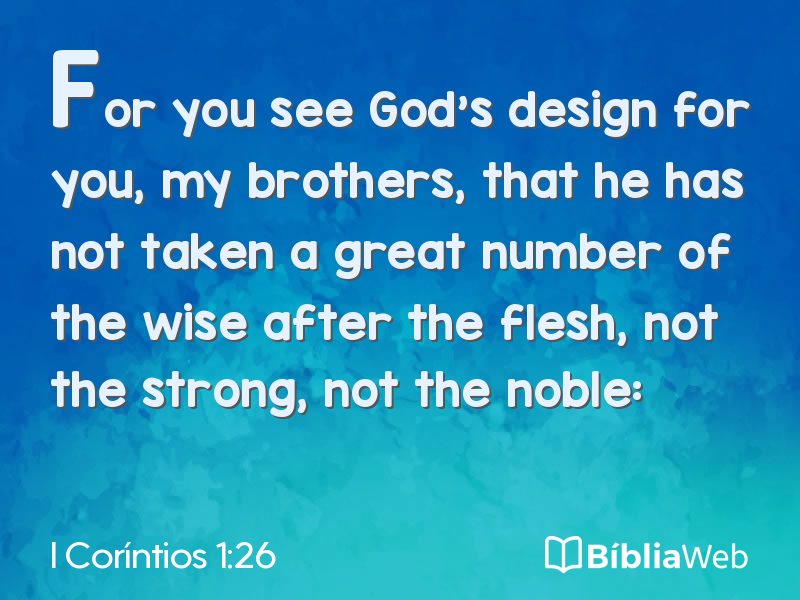 I Coríntios 1:26 em imagem para compartilhar