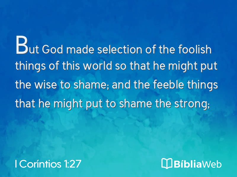 I Coríntios 1:27 em imagem para compartilhar