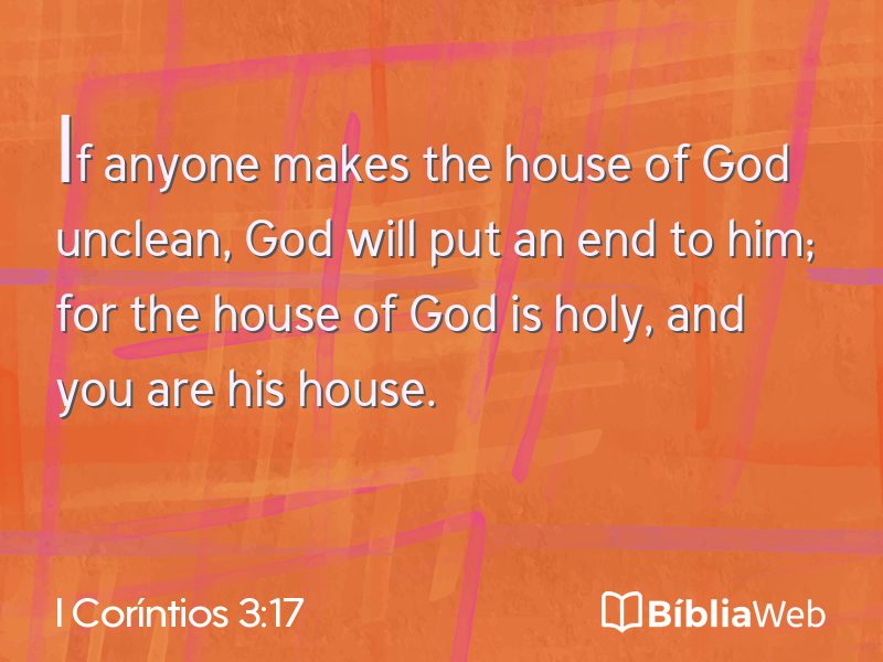 I Coríntios 3:17 em imagem para compartilhar