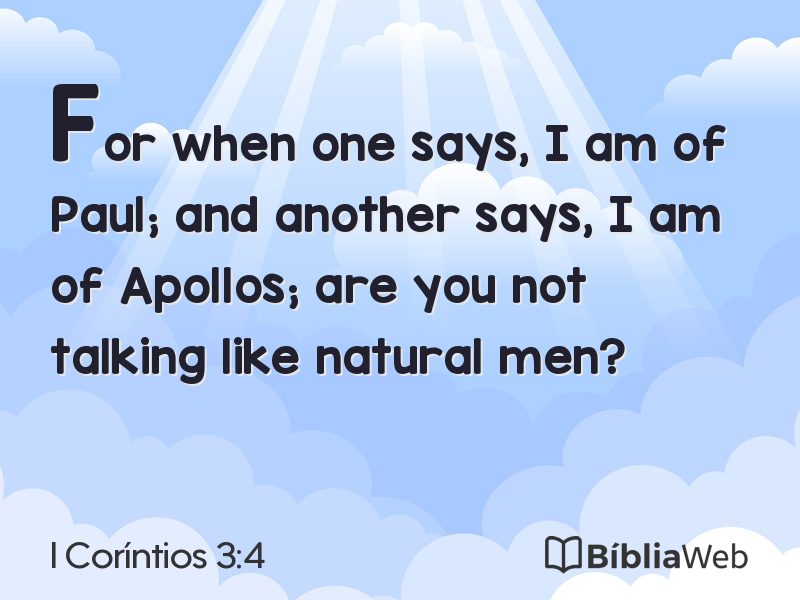 I Coríntios 3:4 em imagem para compartilhar