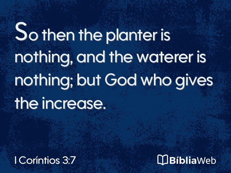 I Coríntios 3:7 em imagem para compartilhar