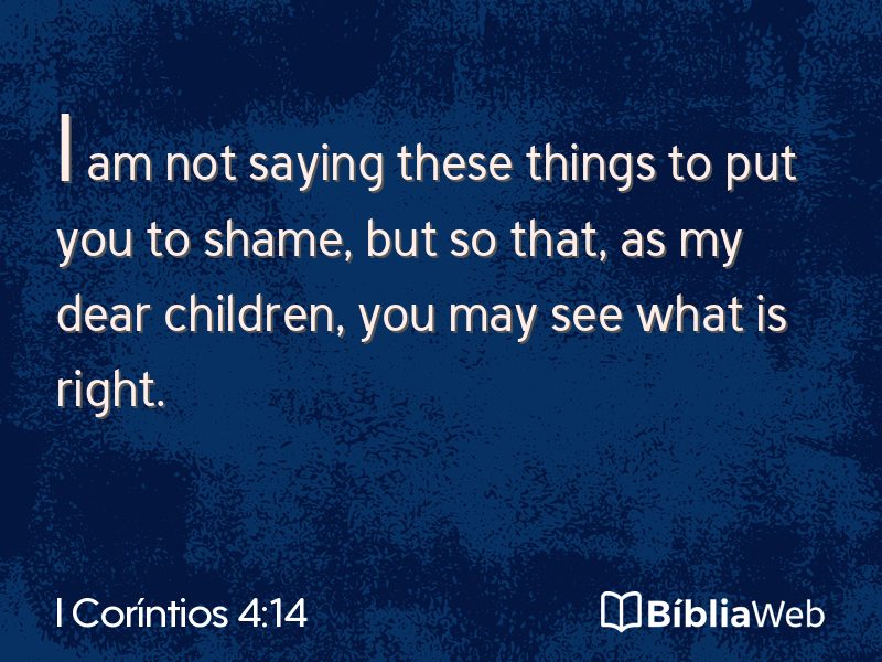 I Coríntios 4:14 em imagem para compartilhar
