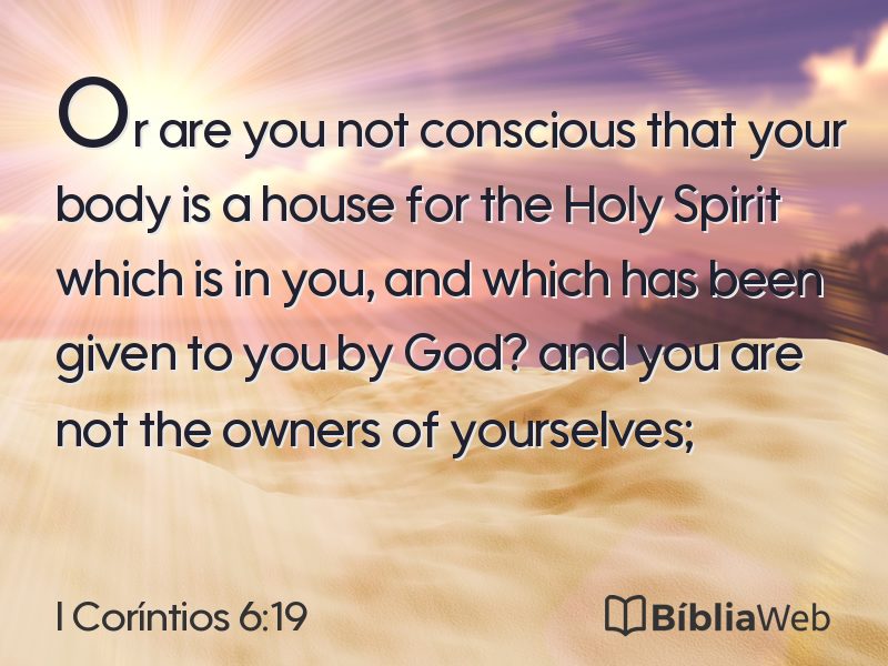 I Coríntios 6:19 em imagem para compartilhar