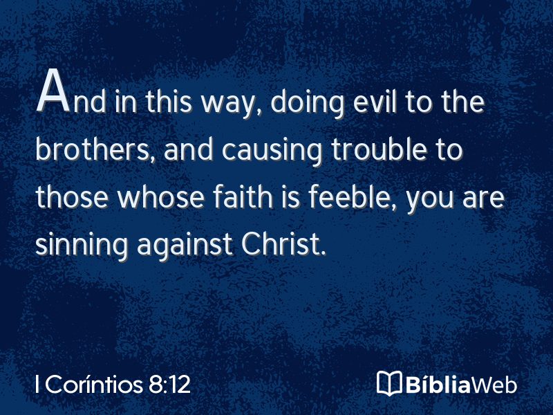 I Coríntios 8:12 em imagem para compartilhar