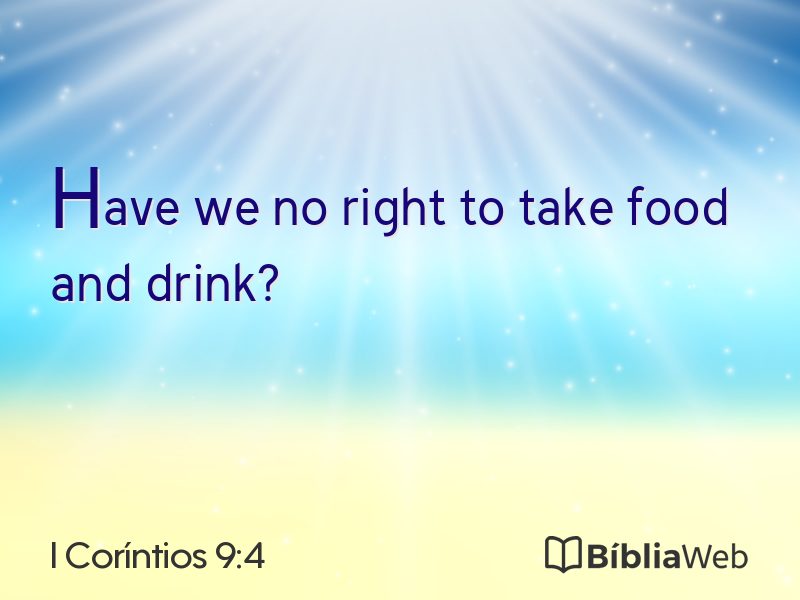 I Coríntios 9:4 em imagem para compartilhar