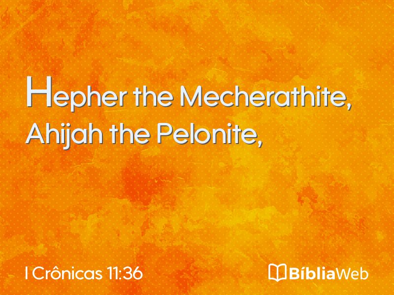 I Crônicas 11:36 em imagem para compartilhar
