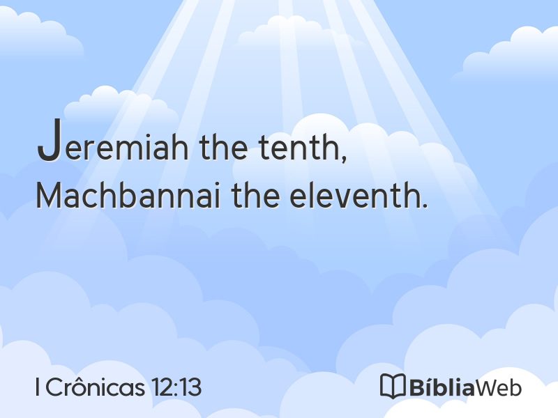 I Crônicas 12:13 em imagem para compartilhar