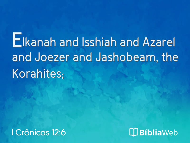I Crônicas 12:6 em imagem para compartilhar