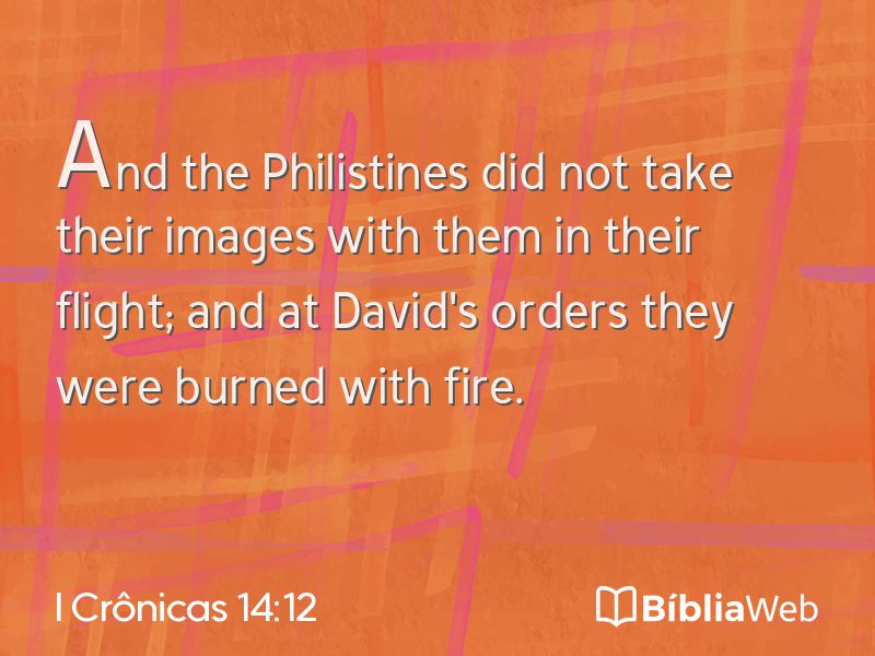 I Crônicas 14:12 em imagem para compartilhar