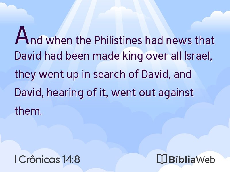 I Crônicas 14:8 em imagem para compartilhar