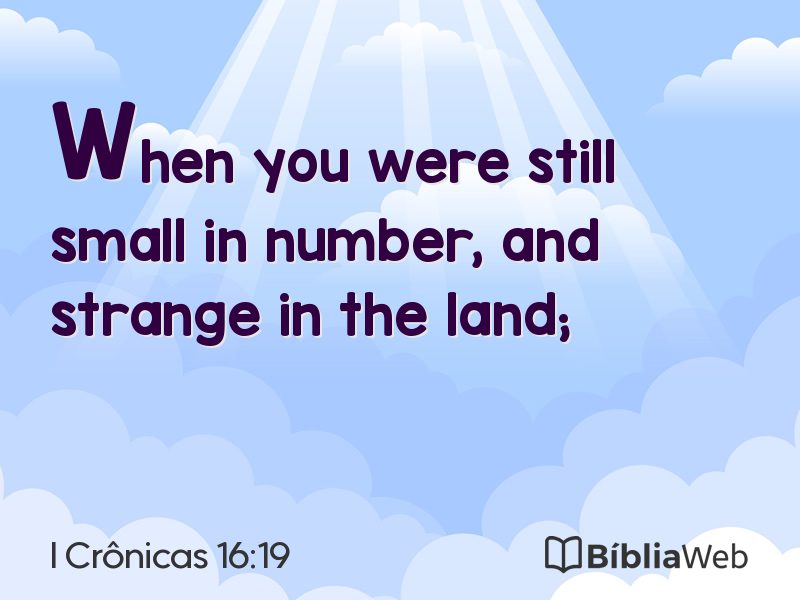 I Crônicas 16:19 em imagem para compartilhar