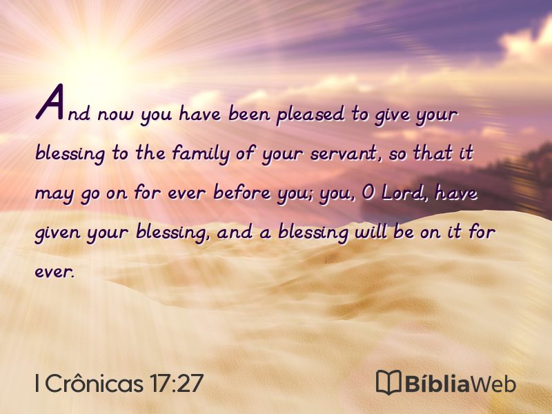 I Crônicas 17:27 em imagem para compartilhar
