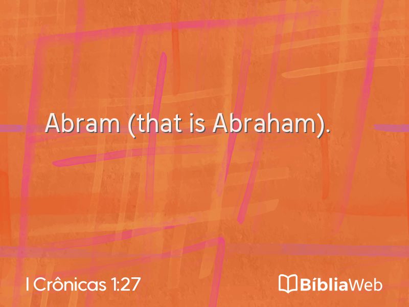 I Crônicas 1:27 em imagem para compartilhar