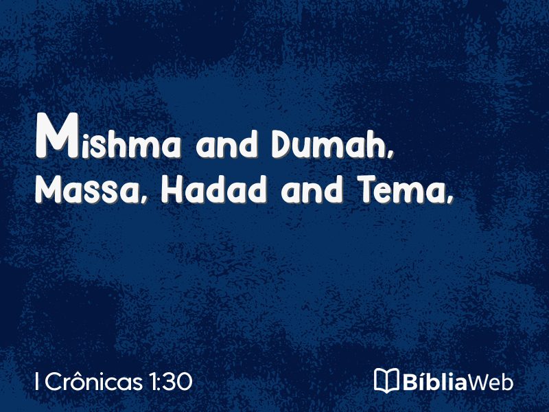 I Crônicas 1:30 em imagem para compartilhar