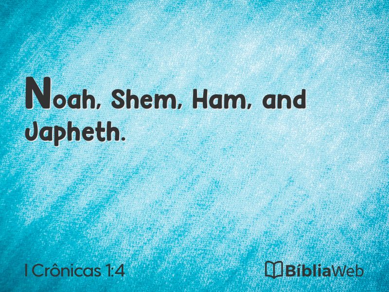 I Crônicas 1:4 em imagem para compartilhar