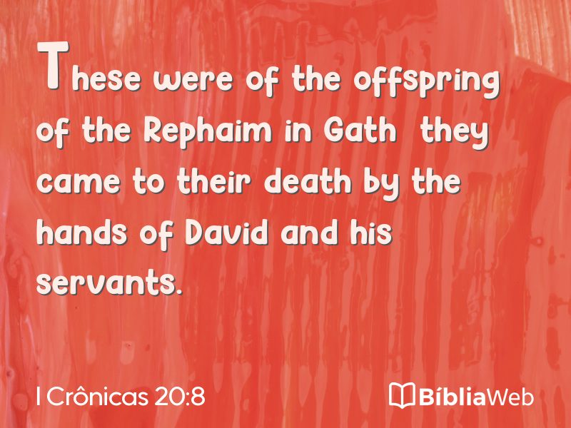 I Crônicas 20:8 em imagem para compartilhar