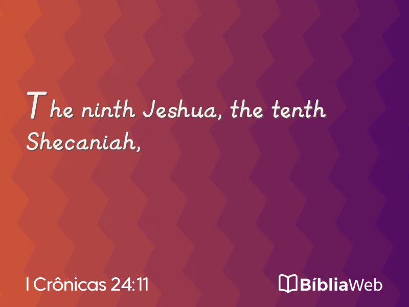 I Crônicas 24:11 em imagem para compartilhar