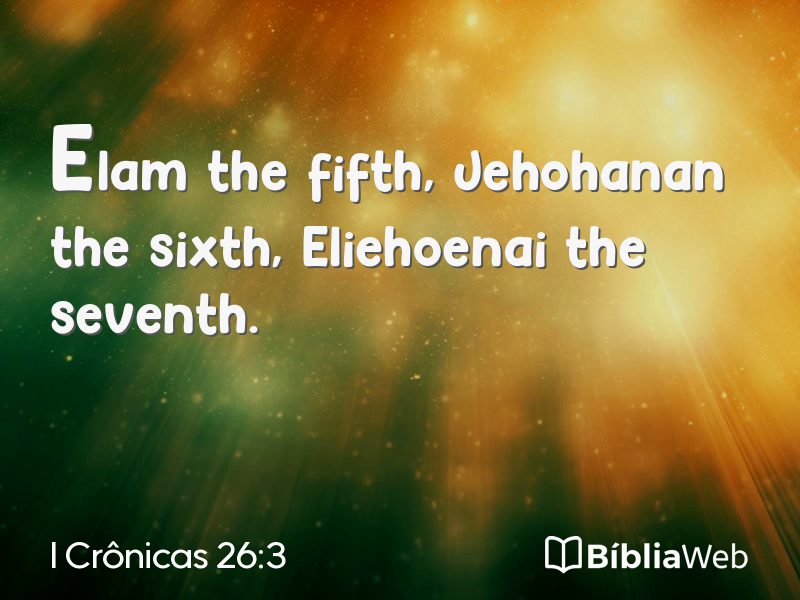 I Crônicas 26:3 em imagem para compartilhar