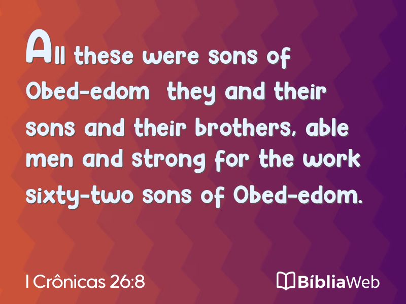 I Crônicas 26:8 em imagem para compartilhar