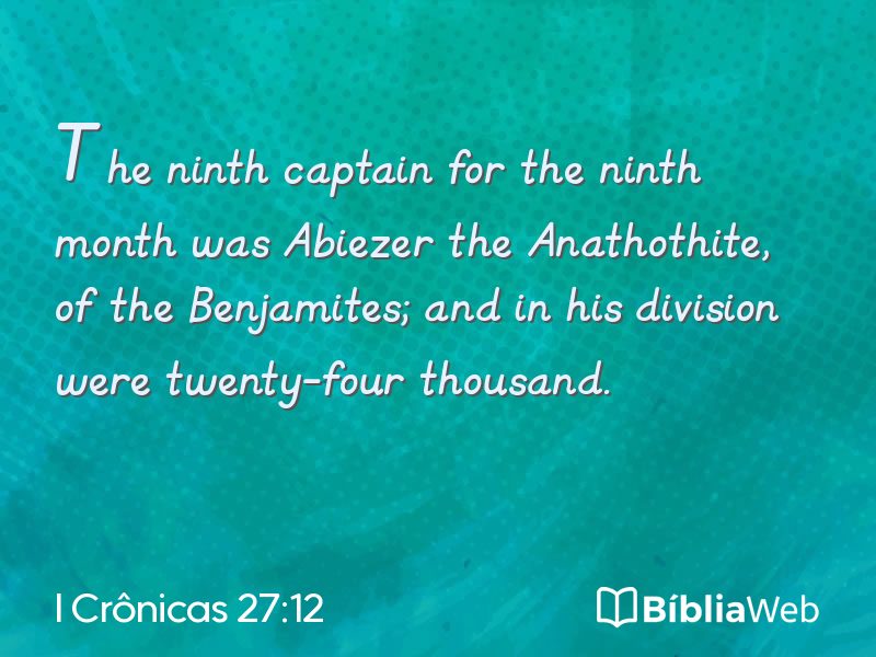 I Crônicas 27:12 em imagem para compartilhar
