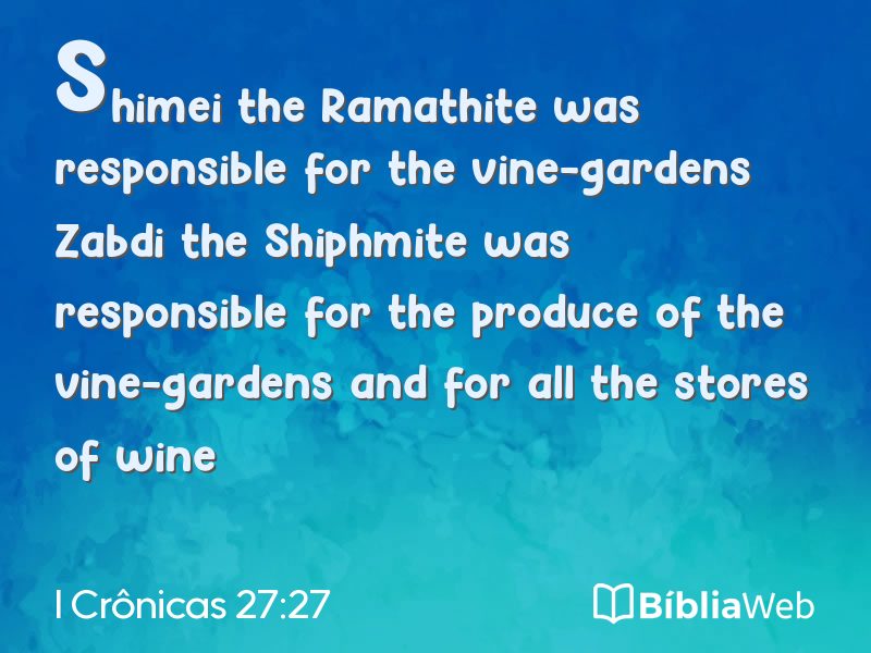 I Crônicas 27:27 em imagem para compartilhar