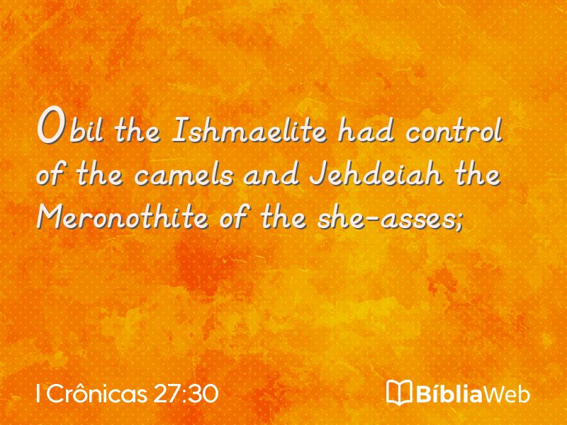 I Crônicas 27:30 em imagem para compartilhar