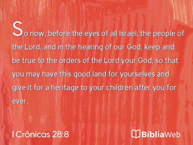 I Crônicas 28:8 em imagem para compartilhar