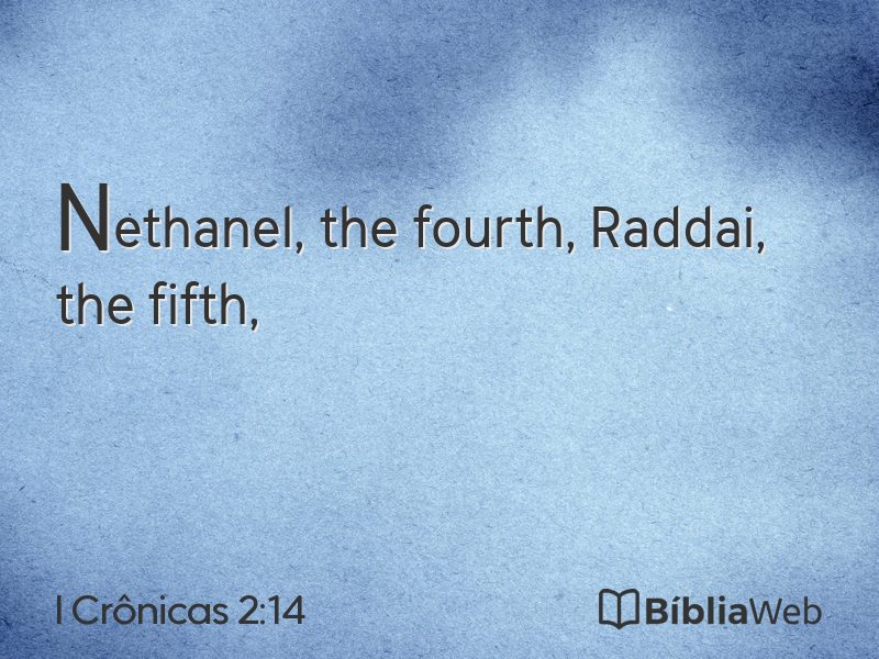 I Crônicas 2:14 em imagem para compartilhar