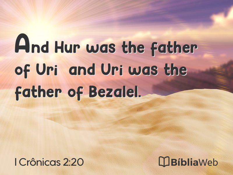 I Crônicas 2:20 em imagem para compartilhar