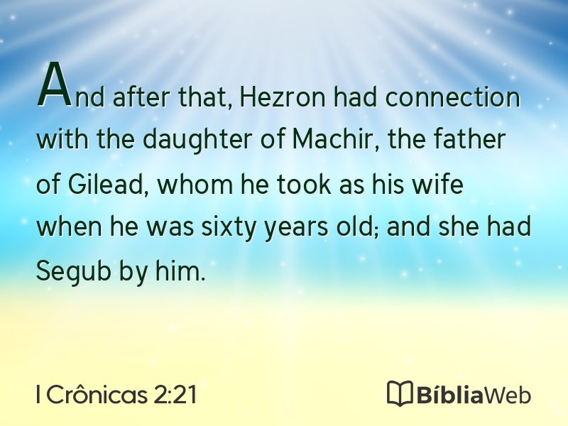 I Crônicas 2:21 em imagem para compartilhar