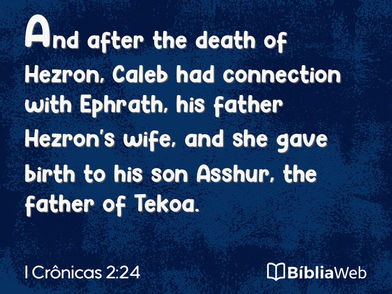 I Crônicas 2:24 em imagem para compartilhar