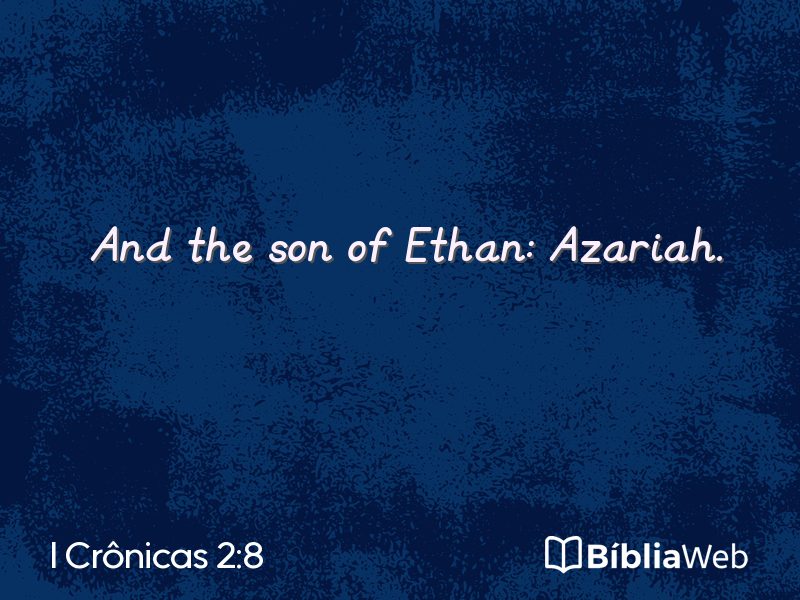 I Crônicas 2:8 em imagem para compartilhar