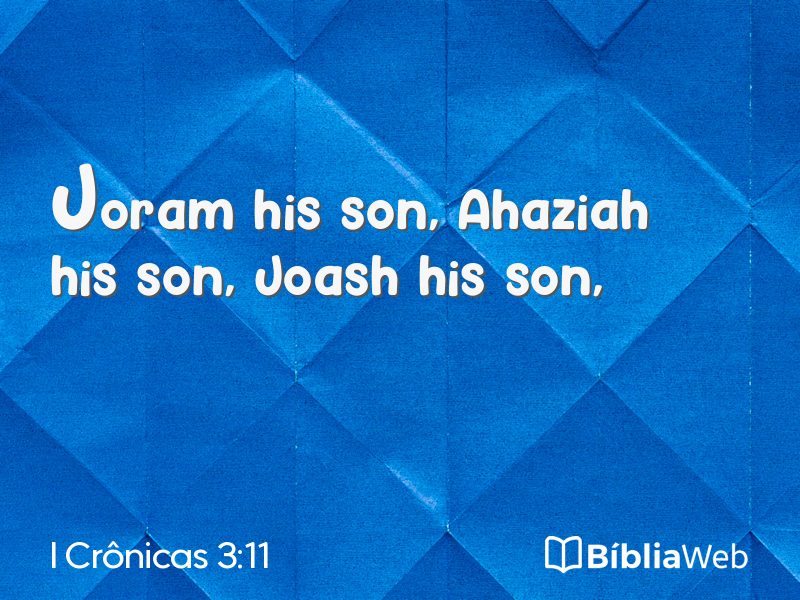 I Crônicas 3:11 em imagem para compartilhar