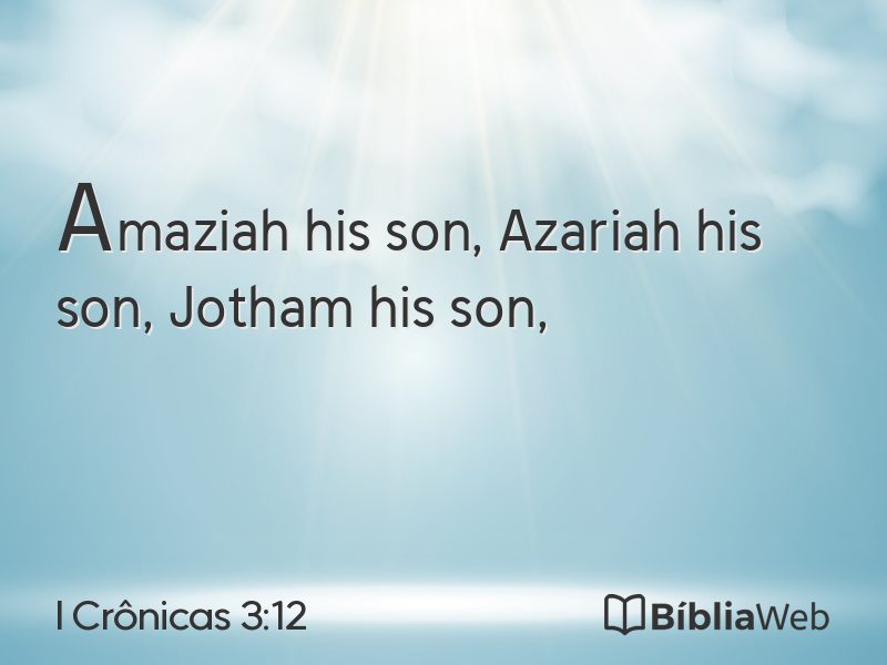 I Crônicas 3:12 em imagem para compartilhar