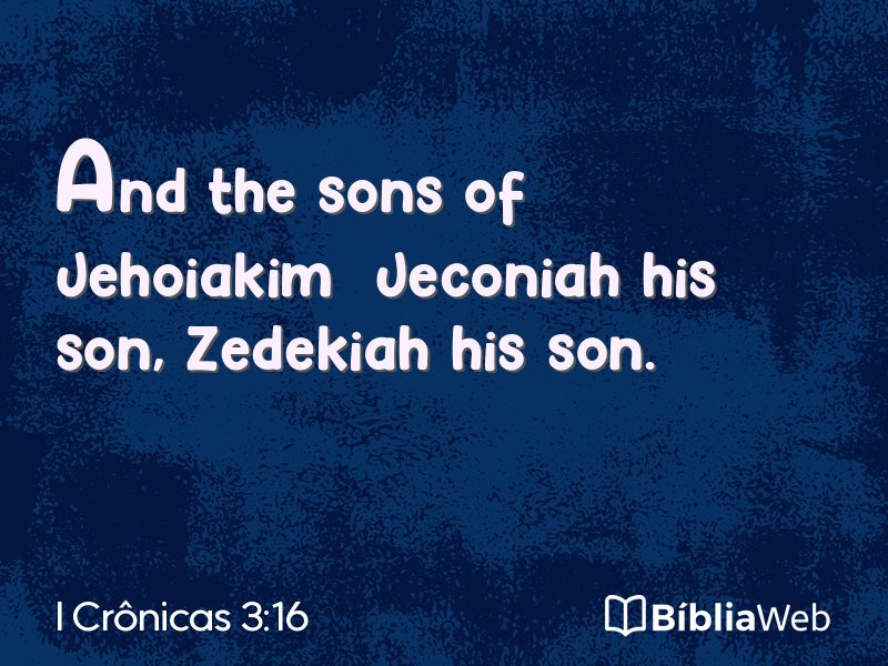 I Crônicas 3:16 em imagem para compartilhar