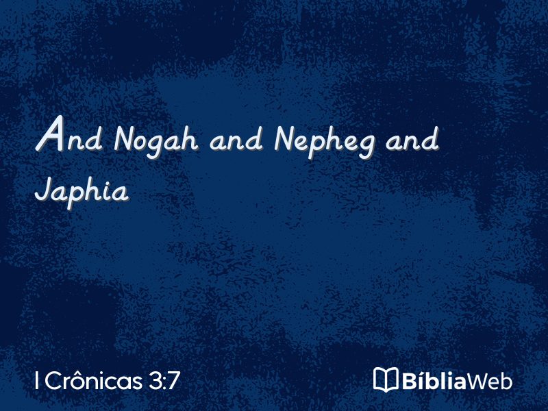 I Crônicas 3:7 em imagem para compartilhar