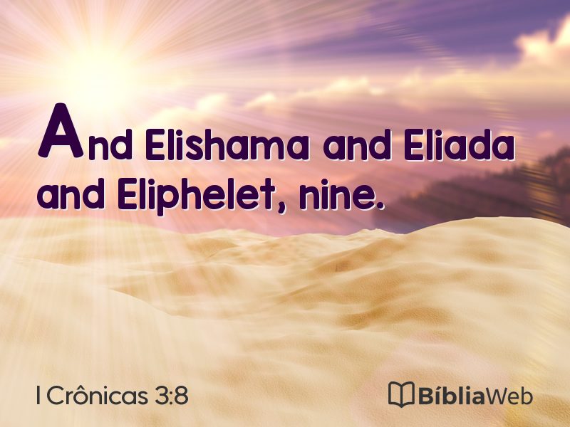 I Crônicas 3:8 em imagem para compartilhar