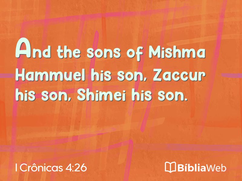 I Crônicas 4:26 em imagem para compartilhar