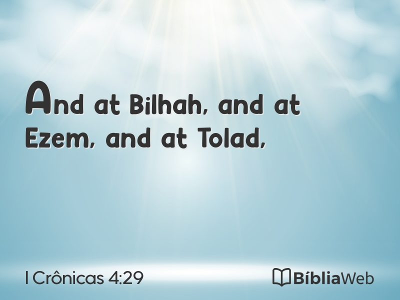I Crônicas 4:29 em imagem para compartilhar