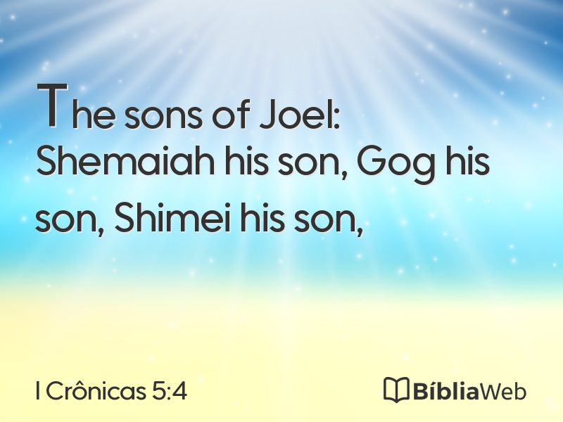 I Crônicas 5:4 em imagem para compartilhar