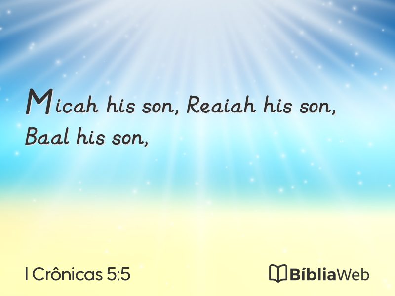 I Crônicas 5:5 em imagem para compartilhar